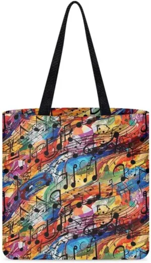 LGBT Rainbow Canvas Tote Bag Red Koi Carp Reusable Cloth Bags for Shopping Grocery Sugar Skull Casual Handbag Gift