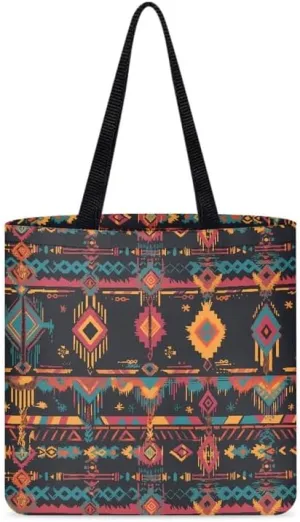LGBT Rainbow Canvas Tote Bag Red Koi Carp Reusable Cloth Bags for Shopping Grocery Sugar Skull Casual Handbag Gift