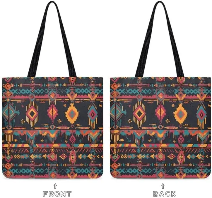 LGBT Rainbow Canvas Tote Bag Red Koi Carp Reusable Cloth Bags for Shopping Grocery Sugar Skull Casual Handbag Gift