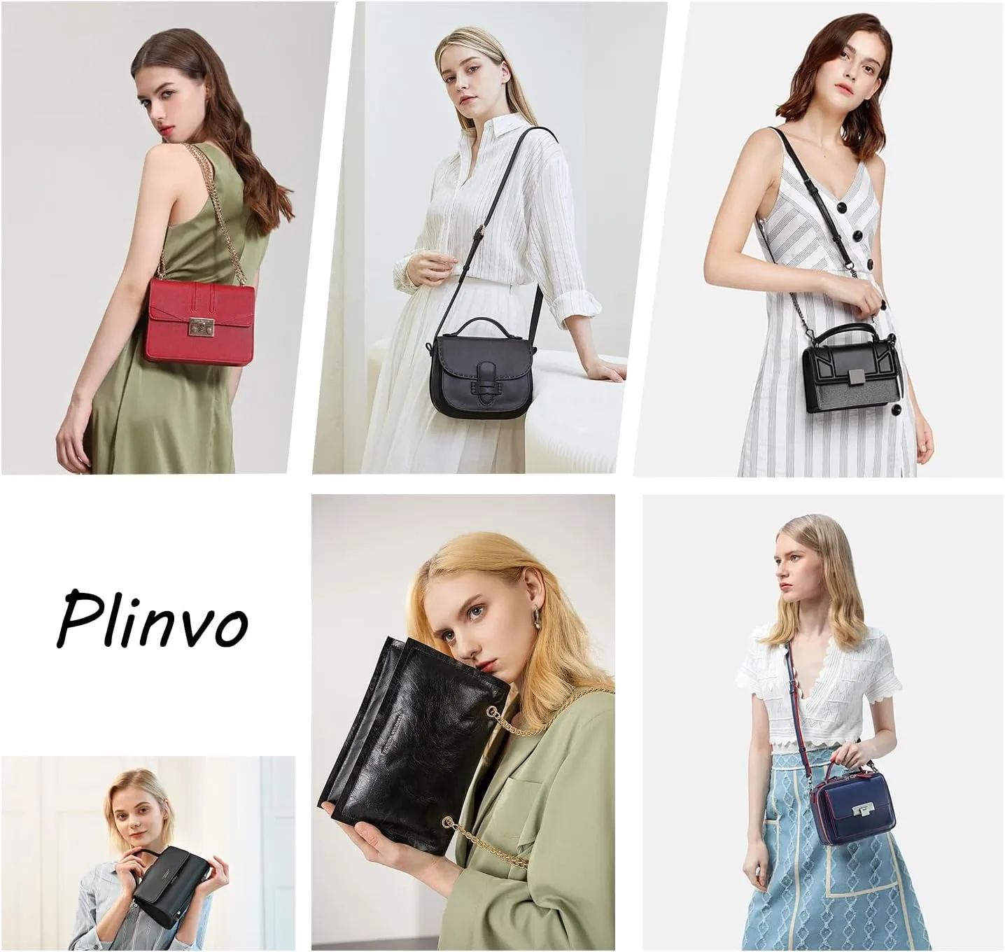 Lightweight Leather Crossbody Shoulder Bag for Women, Compact Everyday Purse