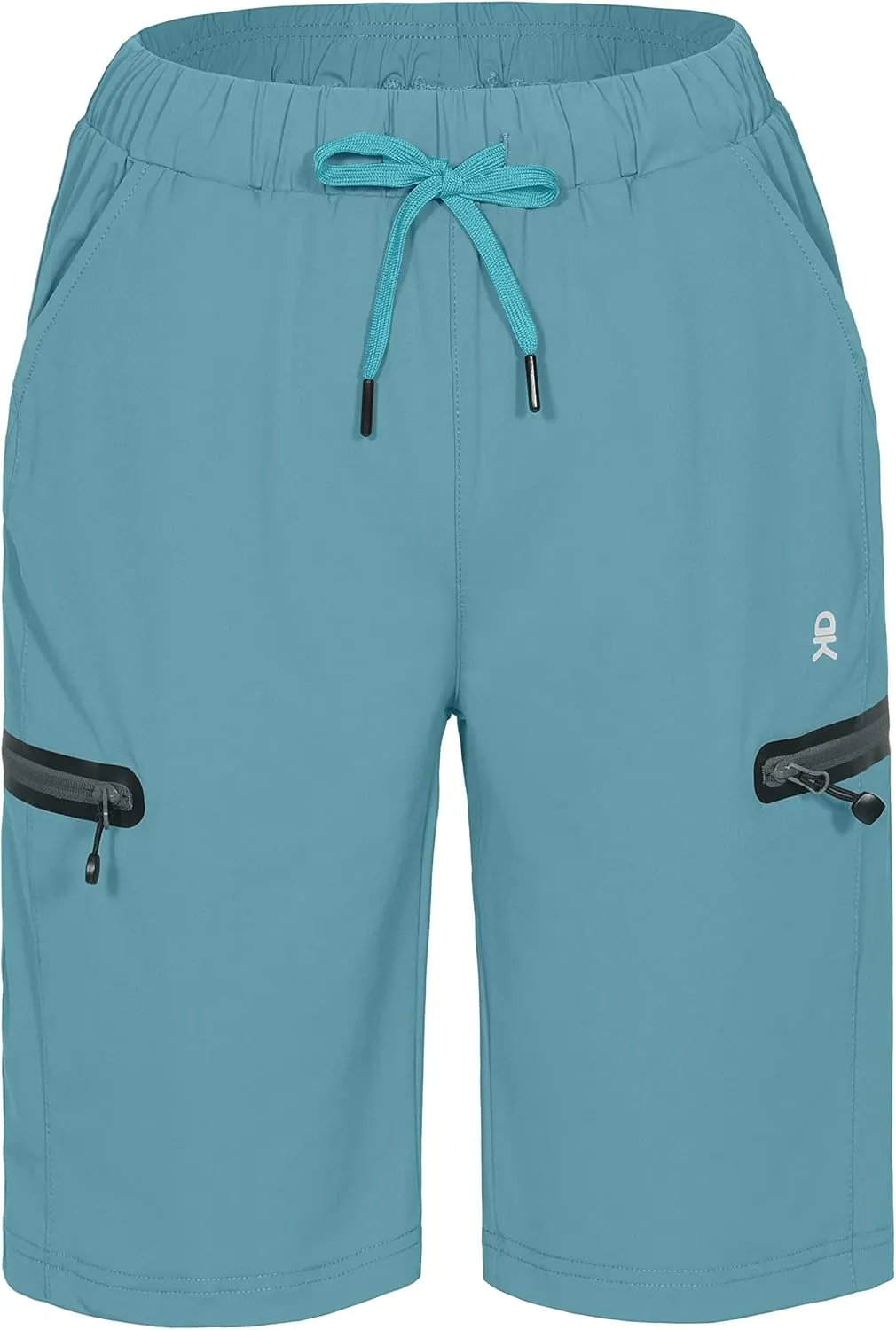Little Donkey Andy Women's Ultra Stretch Quick Dry Lightweight Bermuda Shorts Drawstring Zipper Pocket Hiking Travel Workout