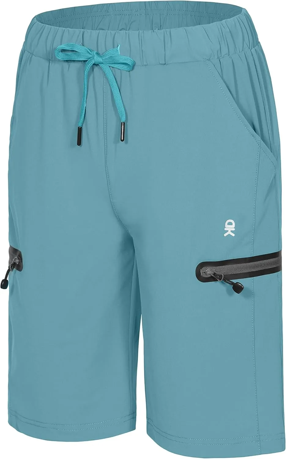 Little Donkey Andy Women's Ultra Stretch Quick Dry Lightweight Bermuda Shorts Drawstring Zipper Pocket Hiking Travel Workout