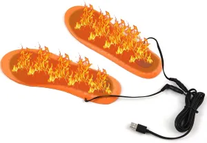 Lixada Electric Heated Shoe Insoles USB Rechargeable for Men Women Size 36-44, Heating Shoe Inserts Foot Warmer for Winter Working Camping Backpacking Hiking Ice Fishing