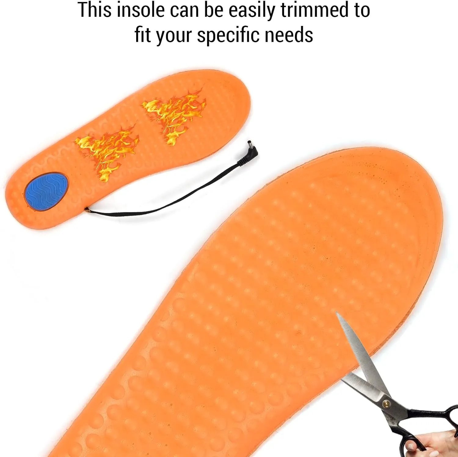 Lixada Electric Heated Shoe Insoles USB Rechargeable for Men Women Size 36-44, Heating Shoe Inserts Foot Warmer for Winter Working Camping Backpacking Hiking Ice Fishing
