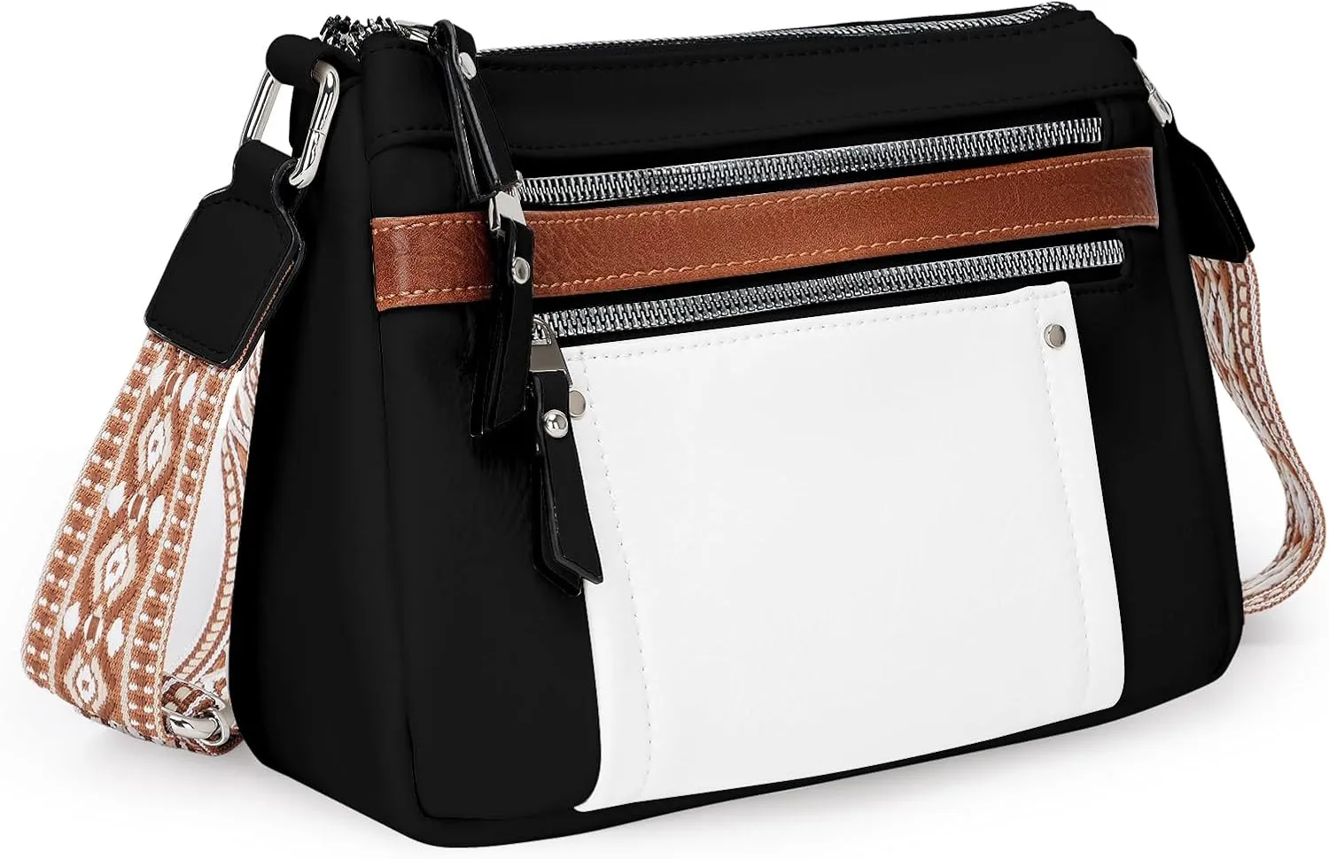 Macadamla Weinas Crossbody Bag for Women Shoulder Bag Designer Quiet Luxury Trendy Handbag with Multi Zipper Pockets