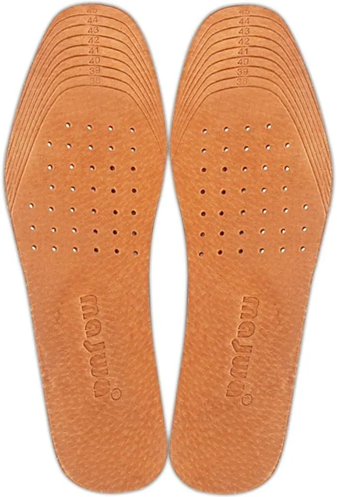 Magic Absorbent Ultra Thin Pigskin Leather Insoles for Stinky Feet-Foot and Shoe Odor Inserts for Women and Men's Shoes-Cinnamon Inserts and Flats for Sweaty Feet and Hyperhidrosis (4)