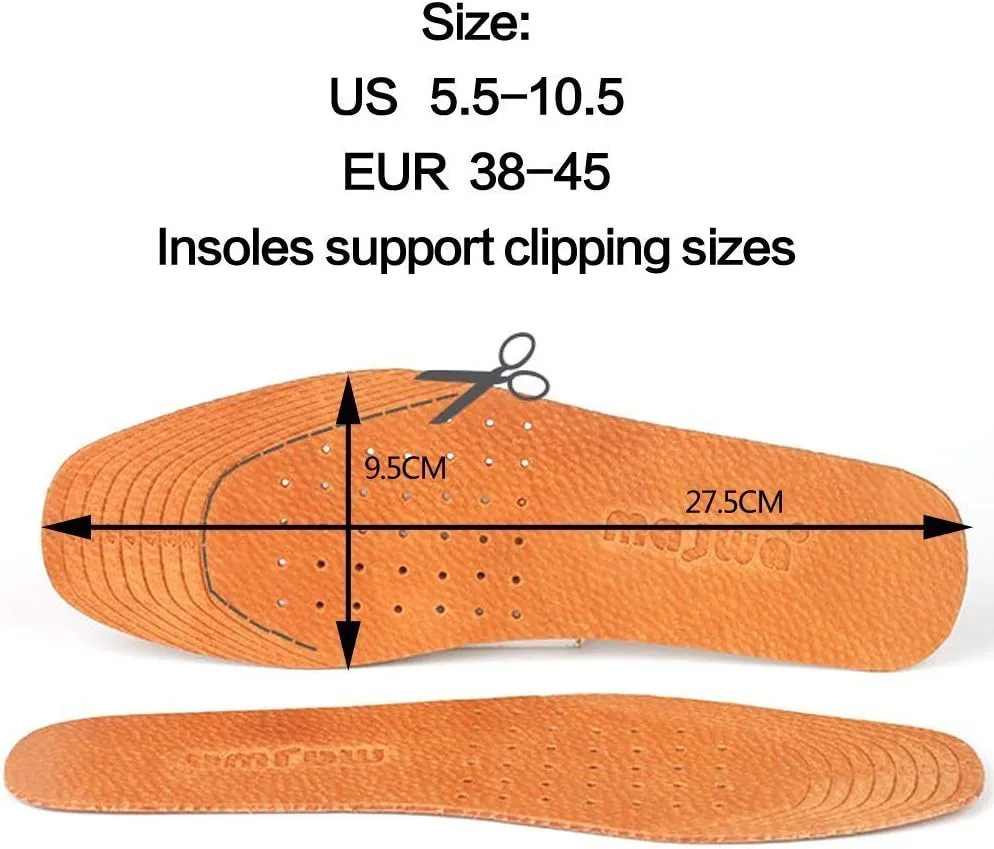 Magic Absorbent Ultra Thin Pigskin Leather Insoles for Stinky Feet-Foot and Shoe Odor Inserts for Women and Men's Shoes-Cinnamon Inserts and Flats for Sweaty Feet and Hyperhidrosis (4)