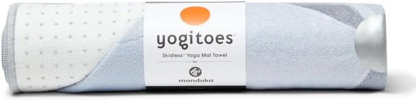 Manduka Yogitoes Yoga Towel – Rubber Grip Dots Non-Slip Bottom, Quick Dry Fitness Towel for Hot Yoga, Pilates, Exercise
