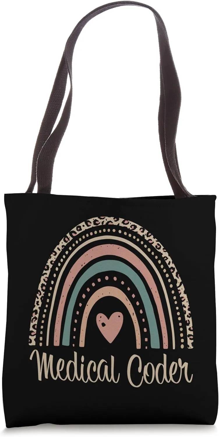 Medical Coder Boho Rainbow Medical Coding Graduation Tote Bag