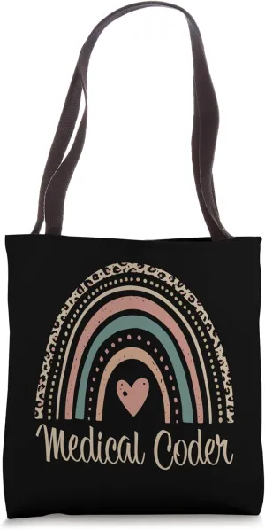 Medical Coder Boho Rainbow Medical Coding Graduation Tote Bag