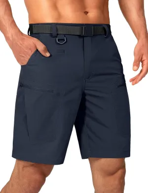 Mens Cargo Hiking Shorts Water Resistant Quick Dry Lightweight Breathable Tactical Shorts with Nylon Belt