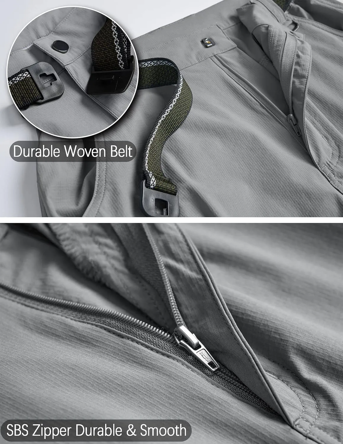 Men's Cargo Work Hiking Pants Lightweight Water Resistant Quick Dry Fishing Travel Camping Outdoor Breathable Multi Pockets