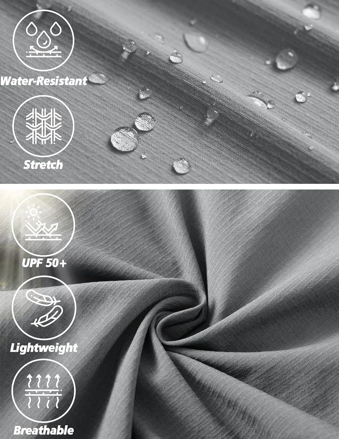 Men's Cargo Work Hiking Pants Lightweight Water Resistant Quick Dry Fishing Travel Camping Outdoor Breathable Multi Pockets