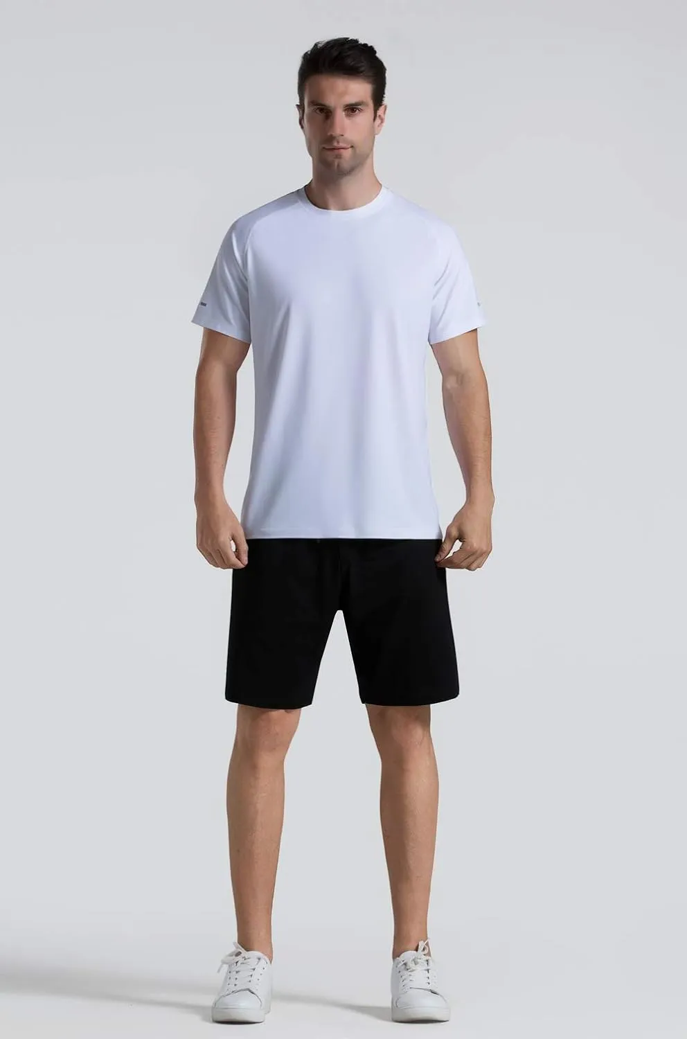 Men's Cooling Ice Silk Running Shirts Quick Dry Short Sleeve Athletic Gym T-Shirts UPF 50  Outdoor Workout Tshirts