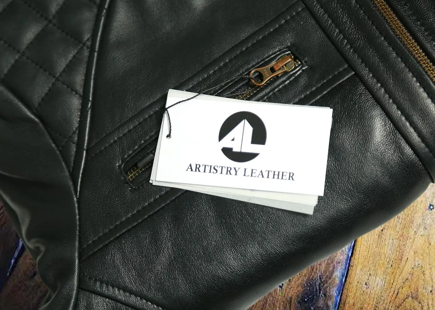 Mens Genuine Leather Biker Jacket Black | Vintage Brown Distressed Lambskin Motorcycle Jackets for Men