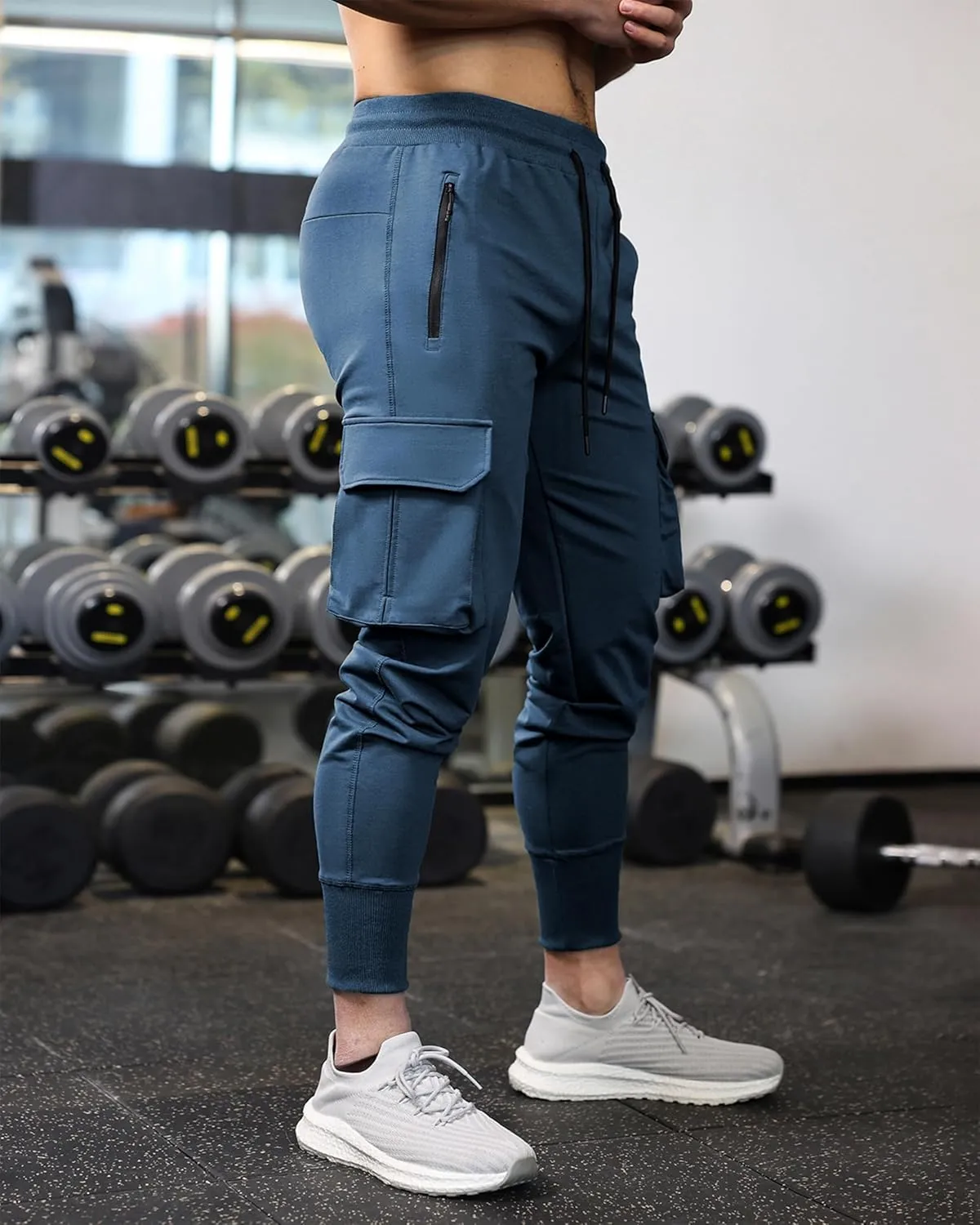Men's Sweatpants All Condition Cargo Jogger Quick Dry Breathable Stretchy Waterproof Running Workout