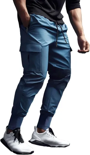 Men's Sweatpants All Condition Cargo Jogger Quick Dry Breathable Stretchy Waterproof Running Workout