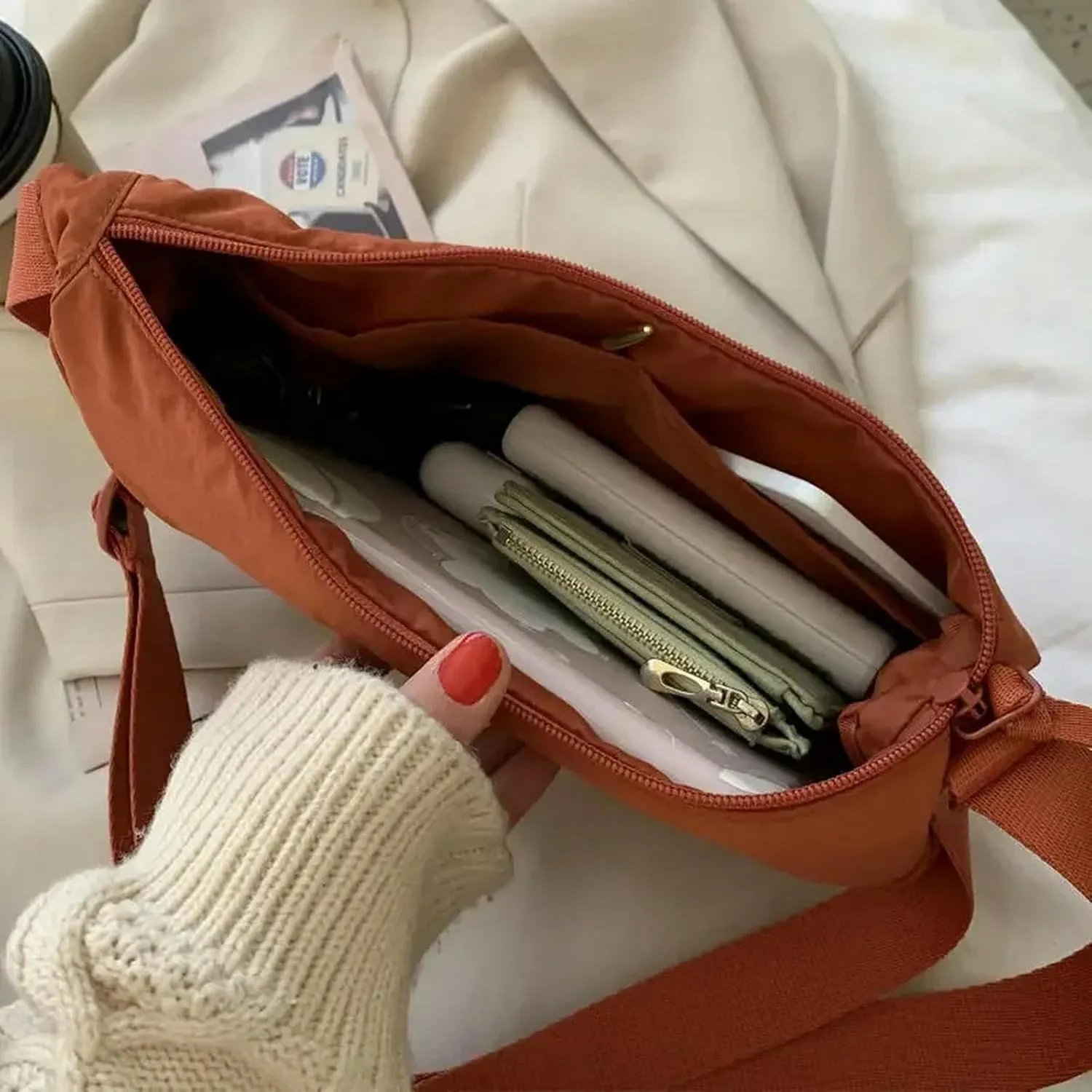 Messenger Bag Fashion Ladies Nylon Hobos Small Shoulder Bags Vintage Female Purse Cloth Handbags