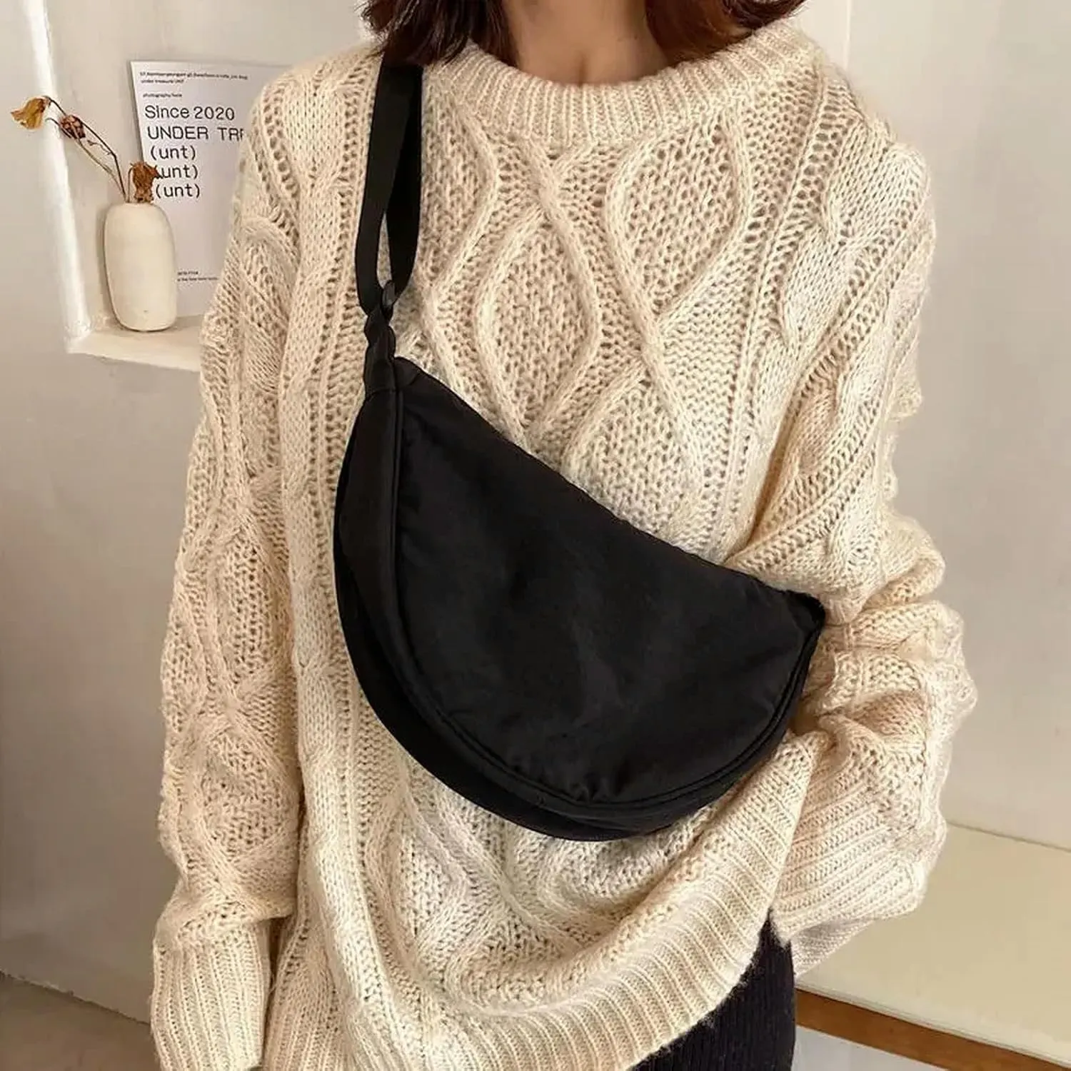 Messenger Bag Fashion Ladies Nylon Hobos Small Shoulder Bags Vintage Female Purse Cloth Handbags