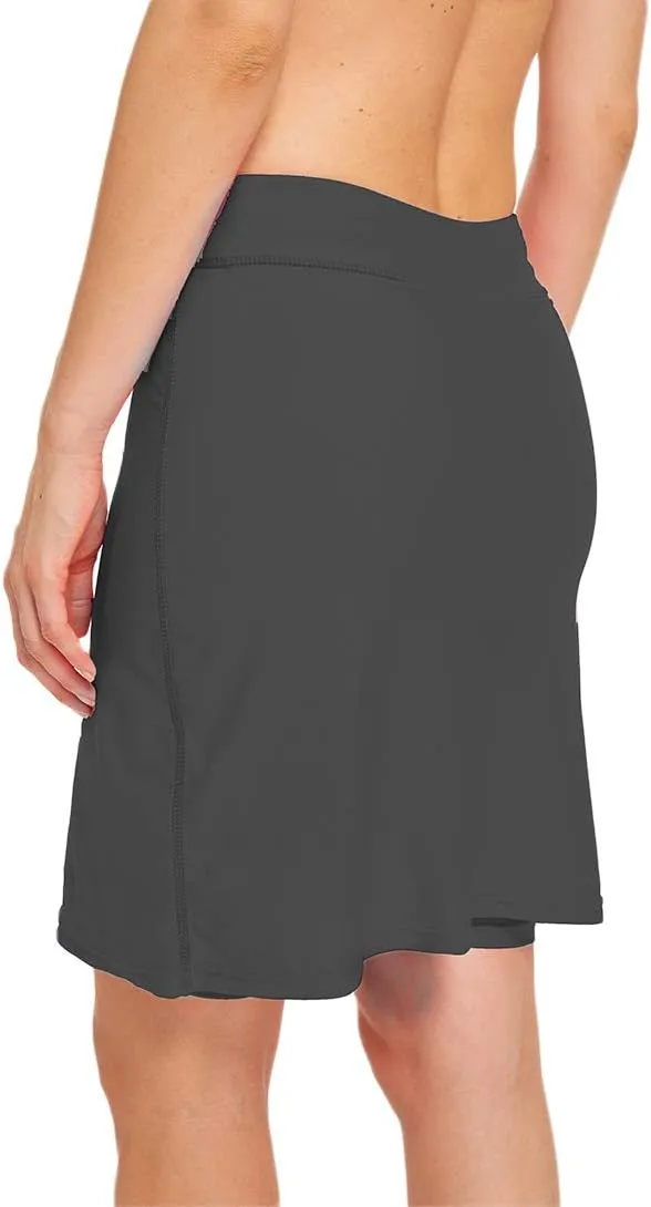 Micosuza Womens Skirted Swim Short Sun Protective UPF 50  Swimming Bottom with Attached Skirt