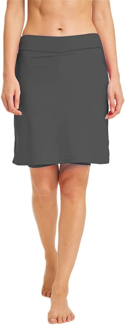 Micosuza Womens Skirted Swim Short Sun Protective UPF 50  Swimming Bottom with Attached Skirt