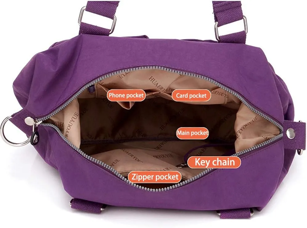 MINTEGRA Handbag for Women Multi Pocket Tote Shoulder Bag Waterproof Crossbody Lunch Bag