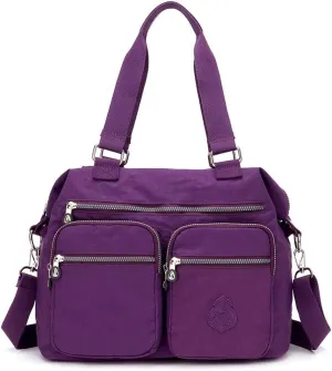 MINTEGRA Handbag for Women Multi Pocket Tote Shoulder Bag Waterproof Crossbody Lunch Bag