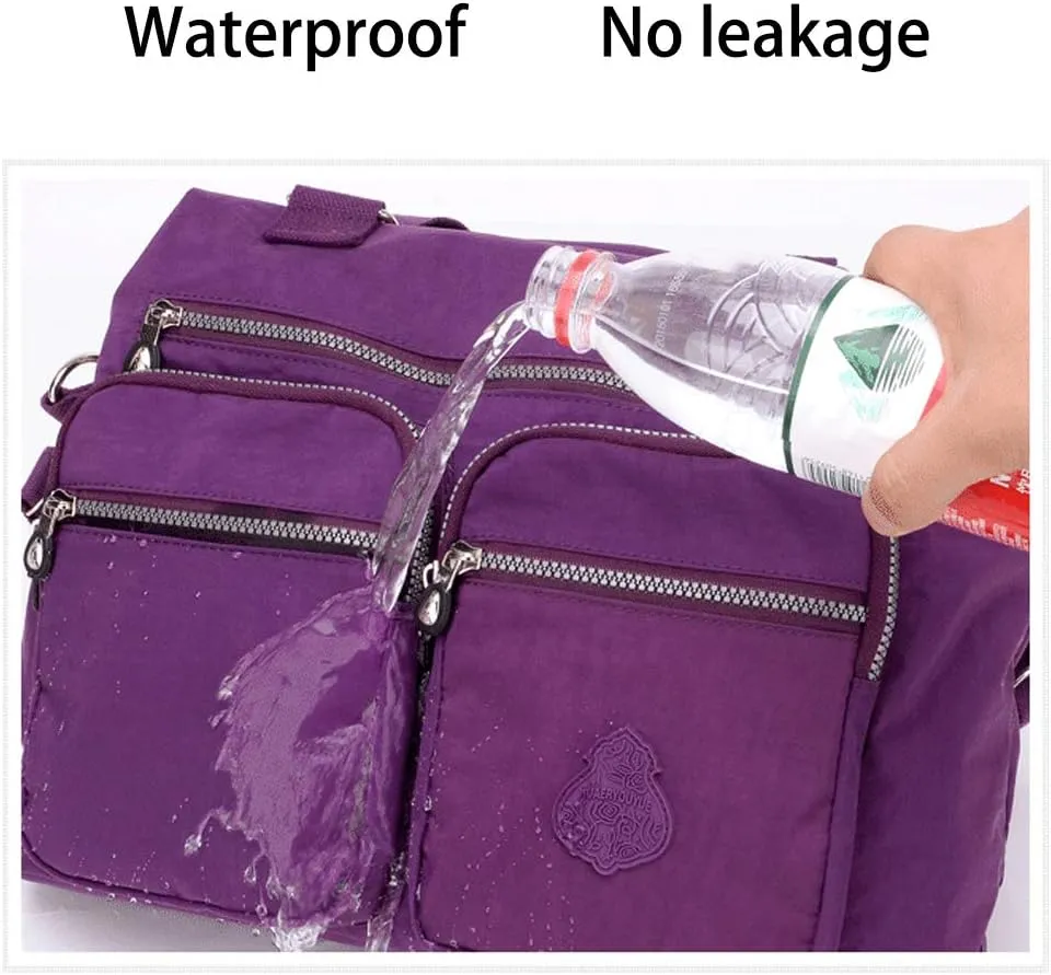 MINTEGRA Handbag for Women Multi Pocket Tote Shoulder Bag Waterproof Crossbody Lunch Bag
