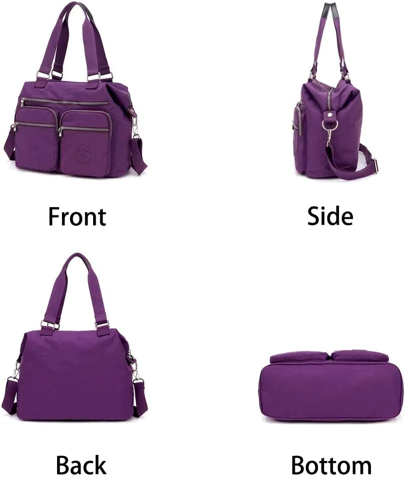 MINTEGRA Handbag for Women Multi Pocket Tote Shoulder Bag Waterproof Crossbody Lunch Bag