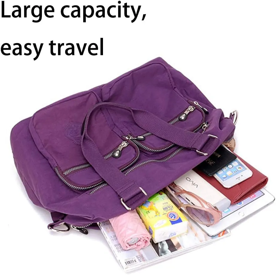 MINTEGRA Handbag for Women Multi Pocket Tote Shoulder Bag Waterproof Crossbody Lunch Bag
