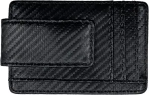 Money Clip RFID Front Pocket Wallet Men Leather Slim Minimalist Wallet