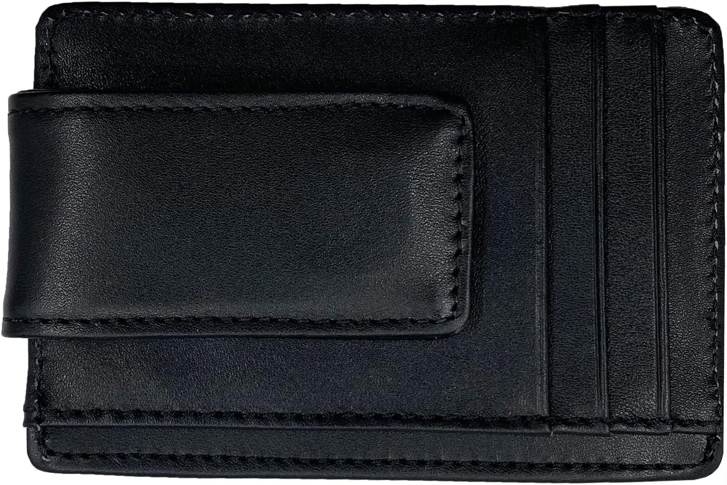 Money Clip RFID Front Pocket Wallet Men Leather Slim Minimalist Wallet