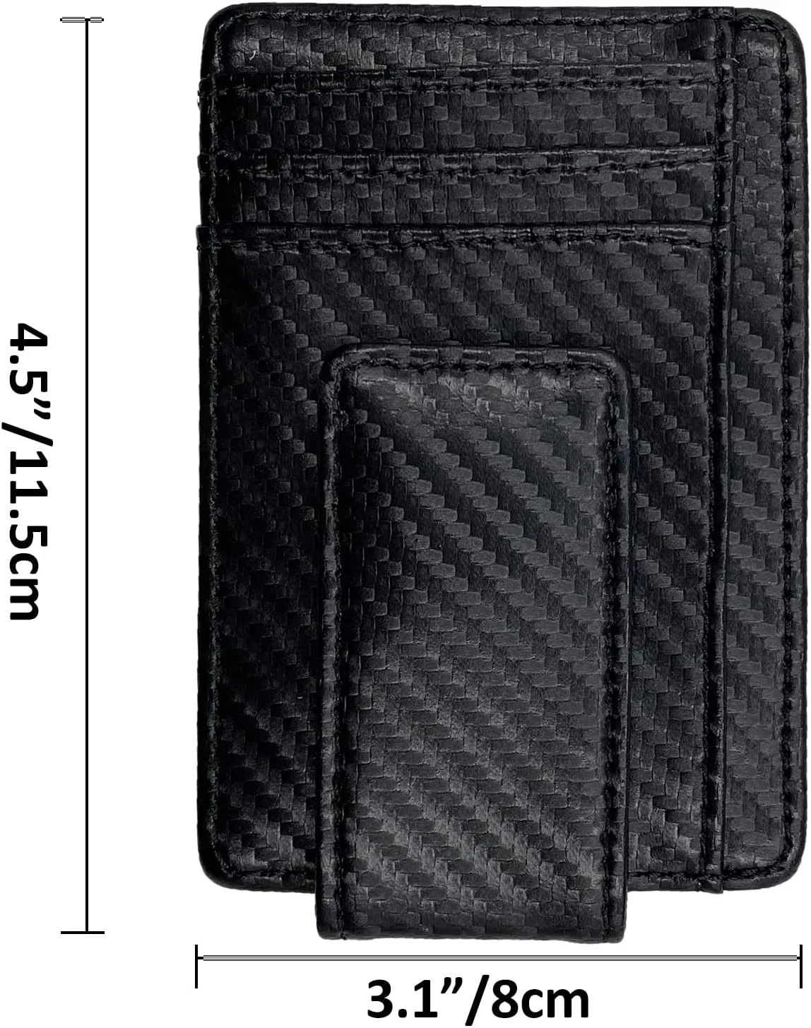 Money Clip RFID Front Pocket Wallet Men Leather Slim Minimalist Wallet