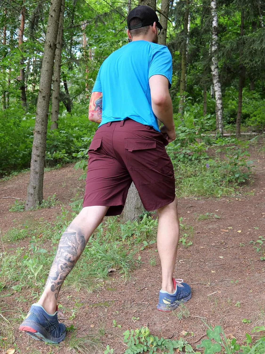 Mr.Stream Men's Hiking Relaxed Fit Golf Lounge Quick Drying Fishing Nylon Casual Shorts