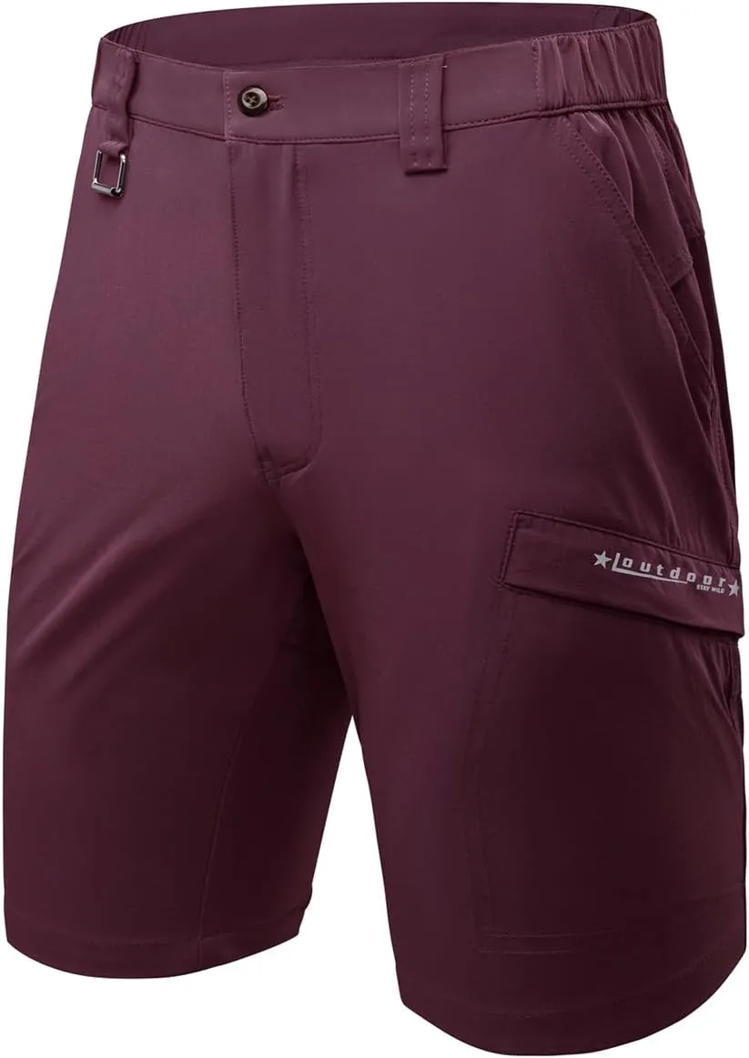 Mr.Stream Men's Hiking Relaxed Fit Golf Lounge Quick Drying Fishing Nylon Casual Shorts