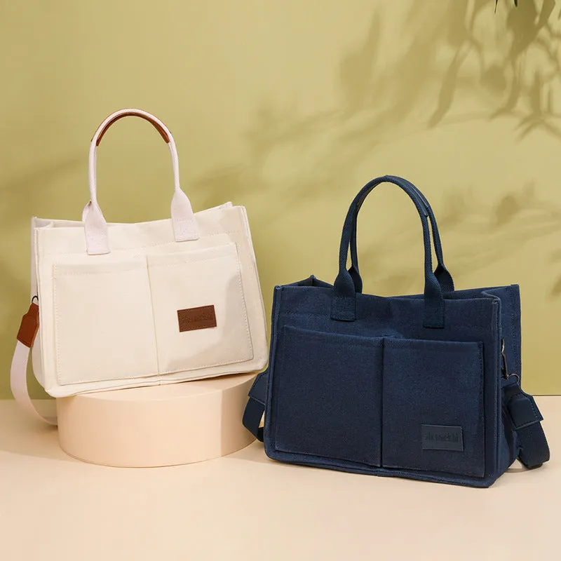 Multi-pocket Casual Canvas Shoulder Bag