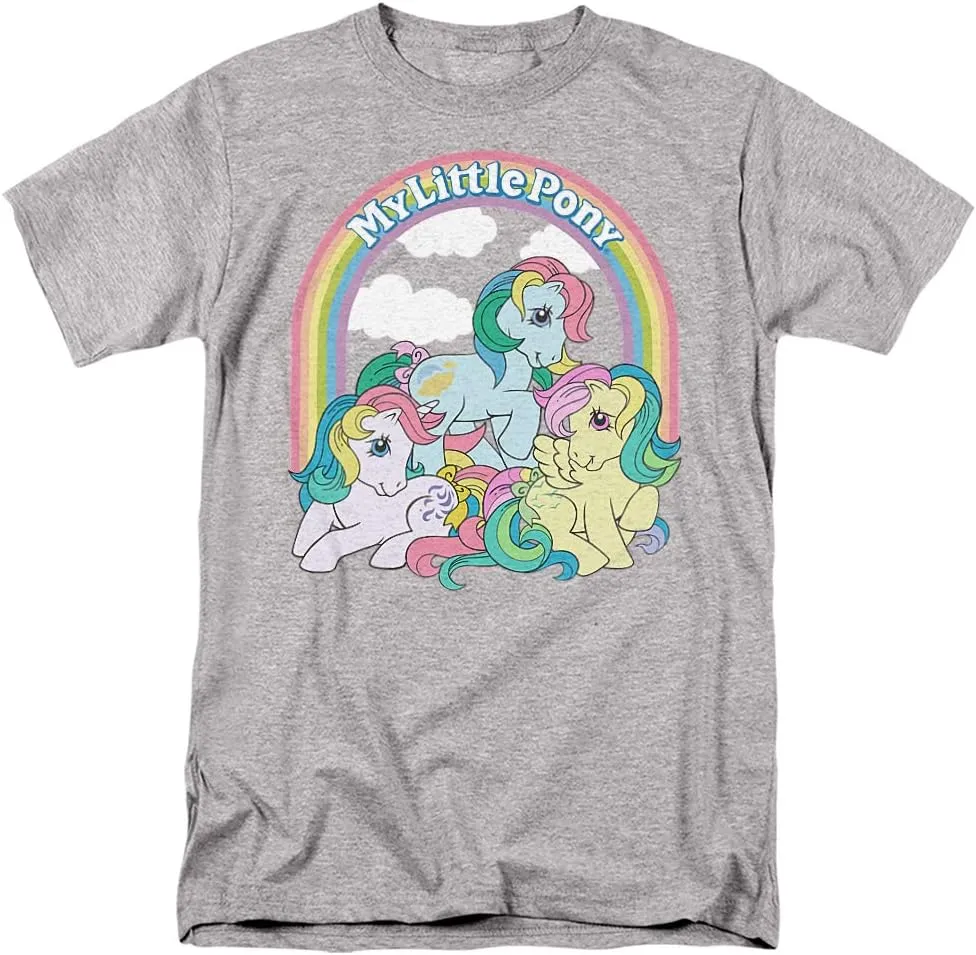 My Little Pony Retro Under The Rainbow Unisex Adult T Shirt for Men and Women
