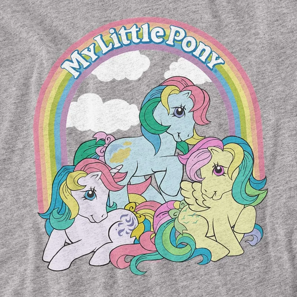 My Little Pony Retro Under The Rainbow Unisex Adult T Shirt for Men and Women