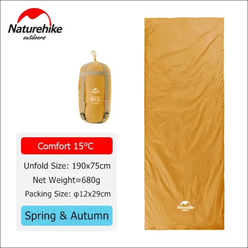 Naturehike sleeping bag ultralight lw180 waterproof cotton sleeping bag nature hike summer hiking