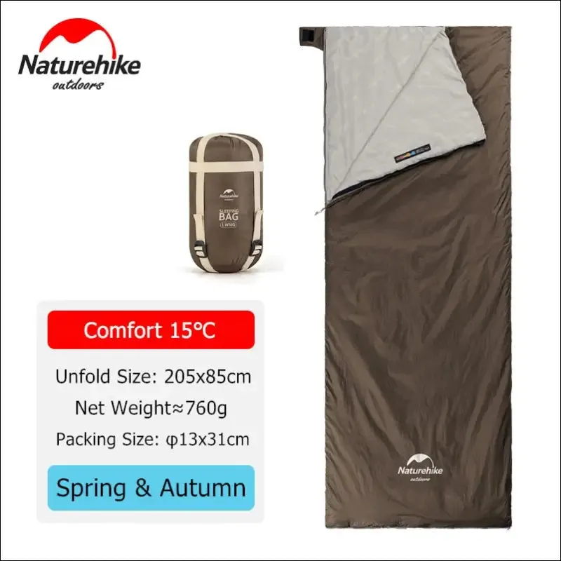 Naturehike sleeping bag ultralight lw180 waterproof cotton sleeping bag nature hike summer hiking