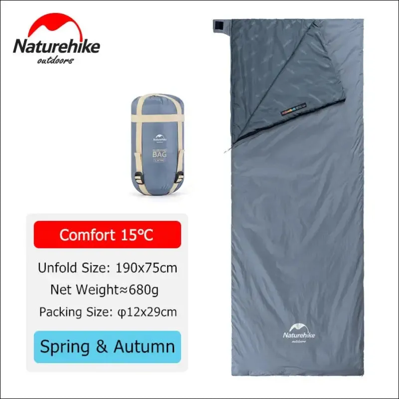 Naturehike sleeping bag ultralight lw180 waterproof cotton sleeping bag nature hike summer hiking