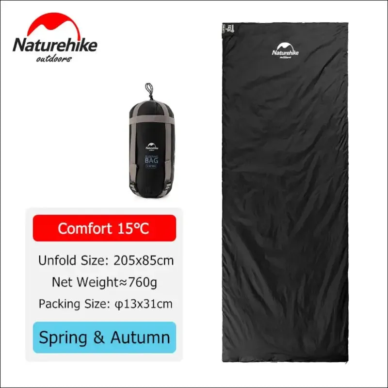 Naturehike sleeping bag ultralight lw180 waterproof cotton sleeping bag nature hike summer hiking