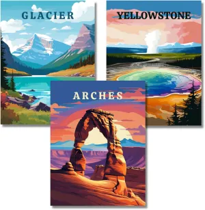 Neopalette Diamond Painting Kits for Adults, Kids Art and Craft, Full Drill Diamond Painting Abstract and Ornaments, DIY 5D Diamond Art Craft (National Parks 2)