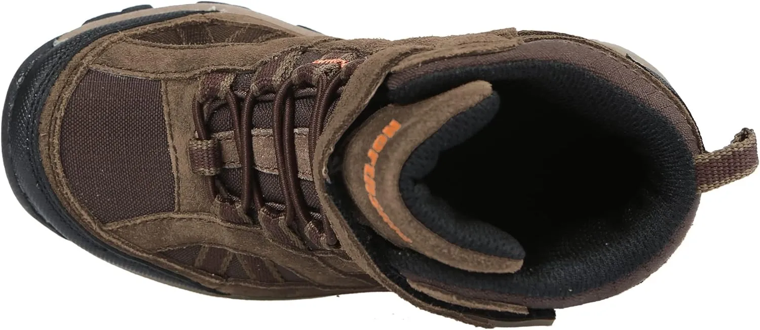 Northside Unisex-Child Rampart Mid Hiking Boots - Lightweight Performance | Suede/Ripstop Nylon Moisture-Wicking Quick Lace-Up Durable TPR Outsole | Kids Hiking Adventure Essential