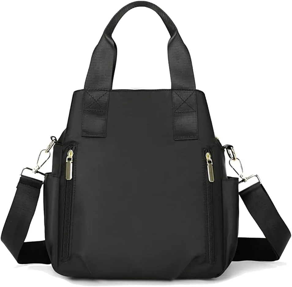 Nylon Crossbody Bag for Women - Waterproof Shoulder Bag with Multi Pockets and Top Handle