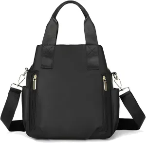 Nylon Crossbody Bag for Women - Waterproof Shoulder Bag with Multi Pockets and Top Handle