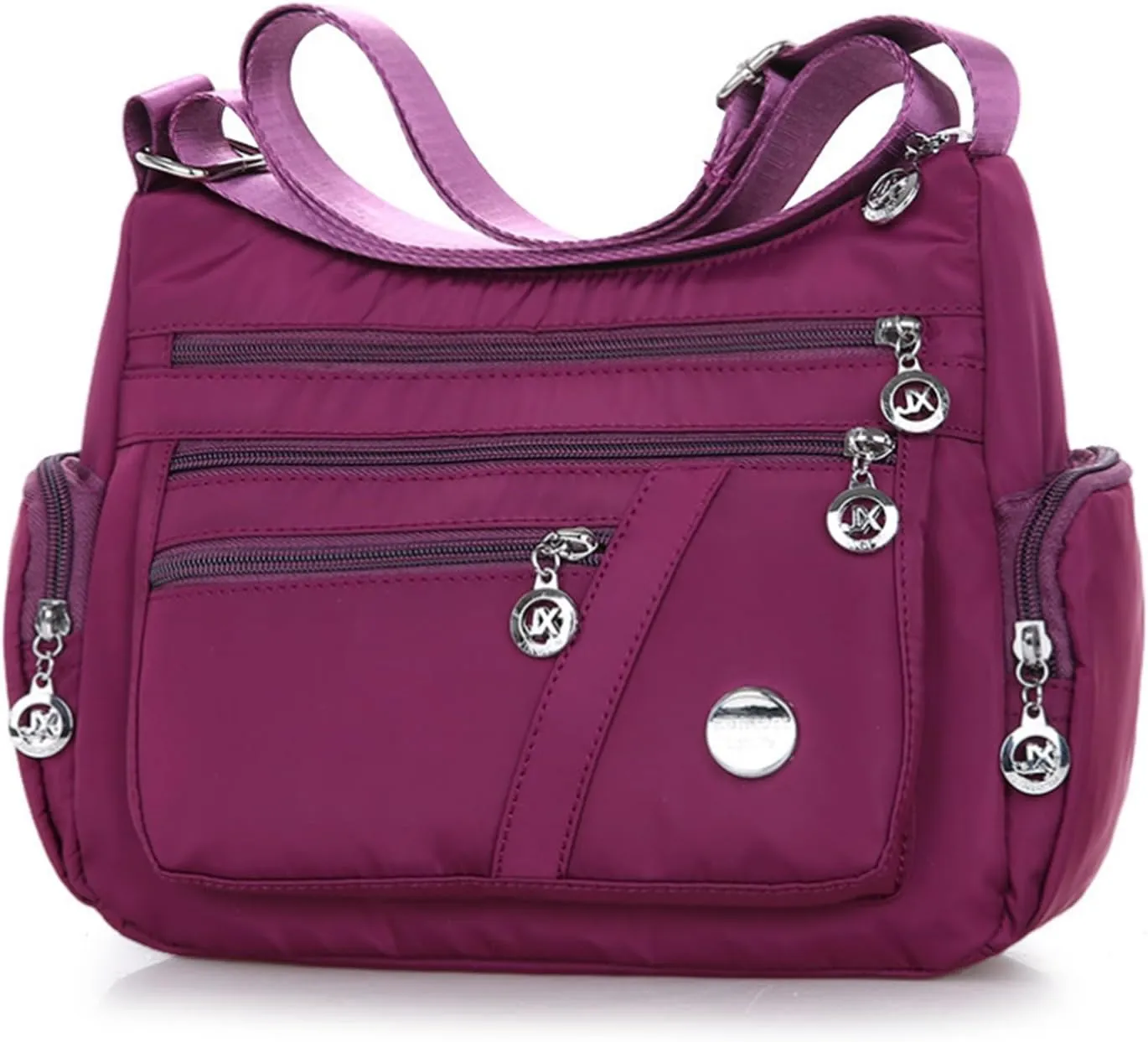 Nylon Crossbody Bags for Women Waterproof Shoulder Bag Ladies Multi Pocket Tote Handbag Travel Messenger Bag