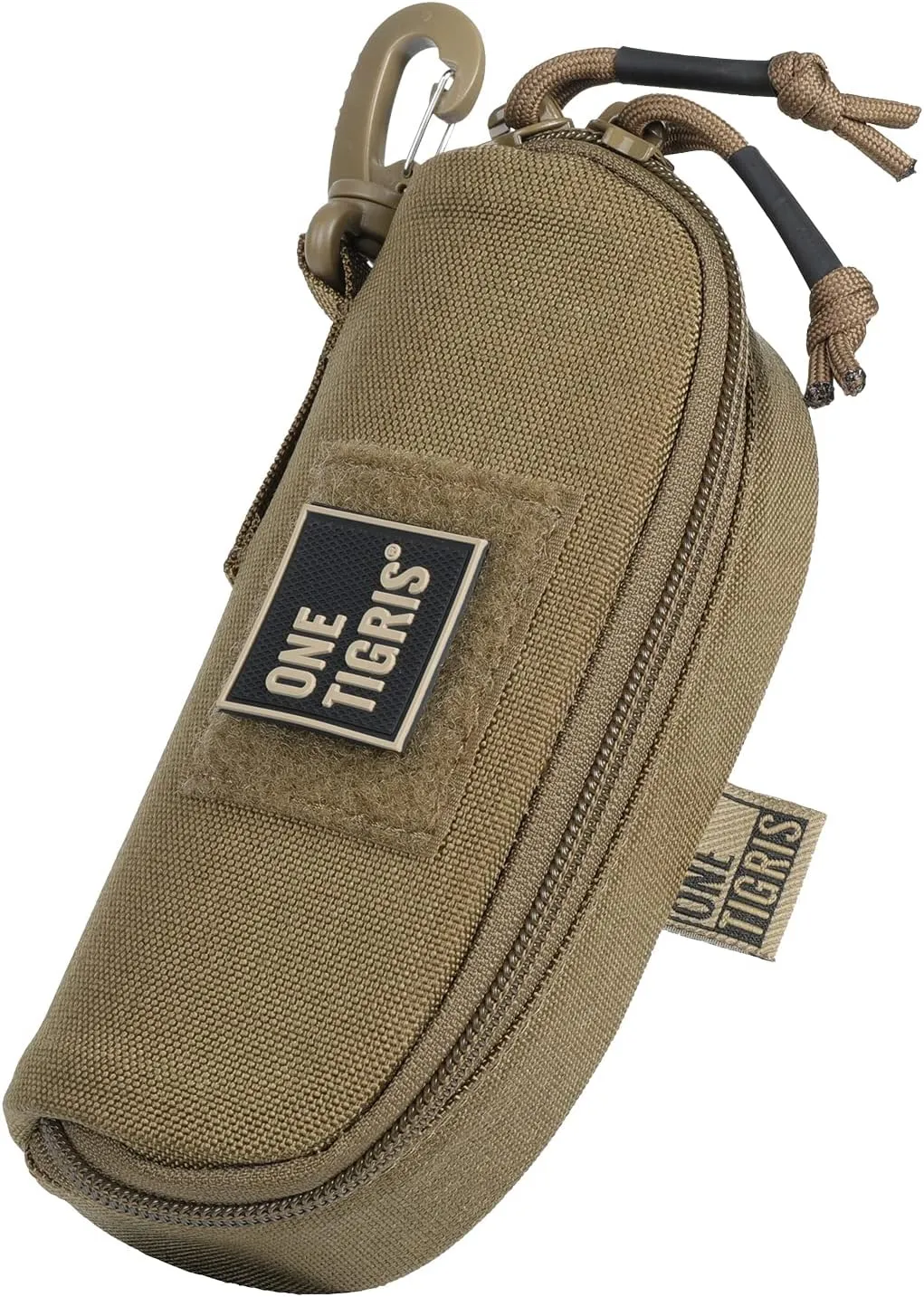 OneTigris Eyeglasses Hard Case Tactical Molle Zipper Sunglasses Carrying Case 1000D Nylon with Clip
