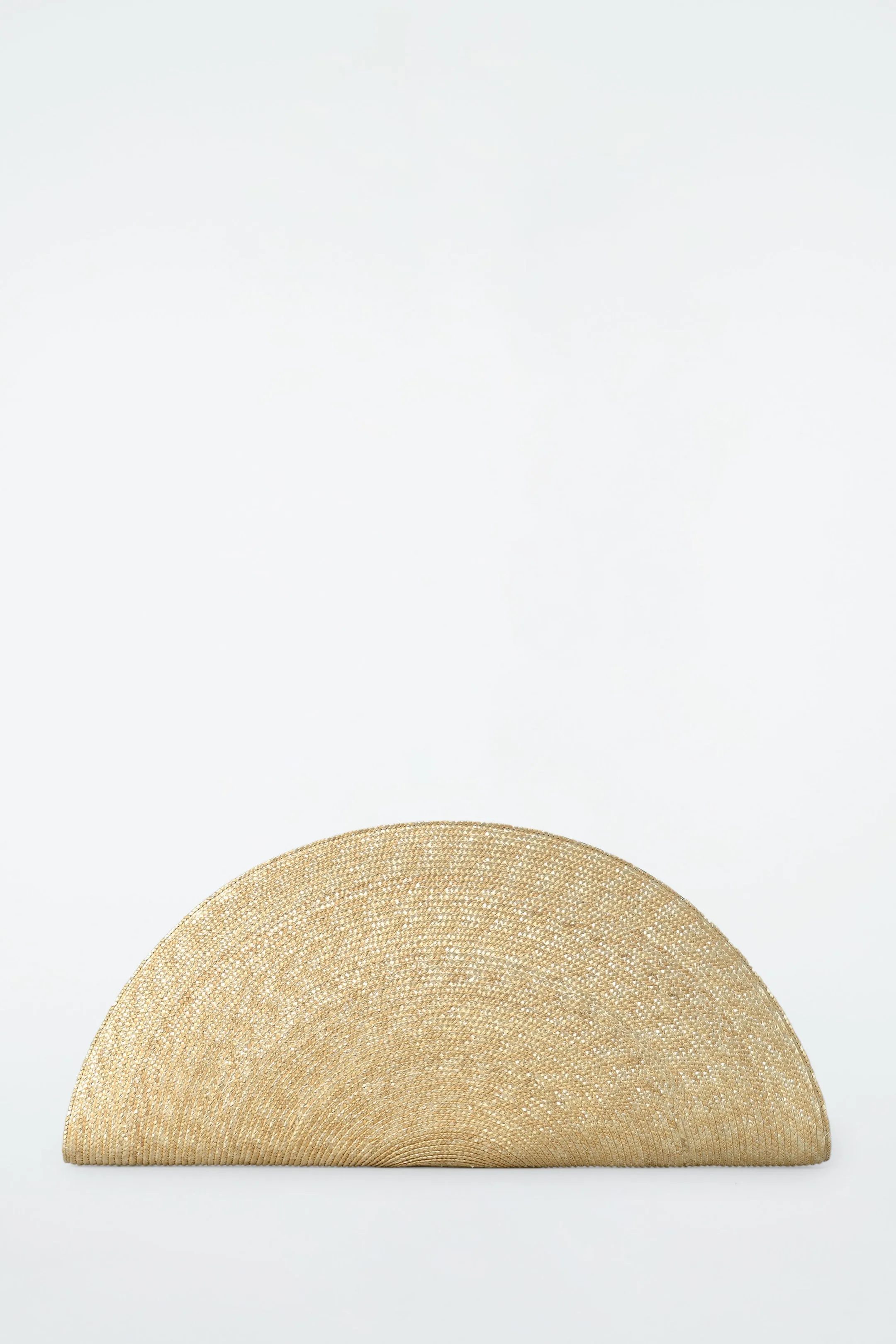 Oversized Soleil clutch bag - straw