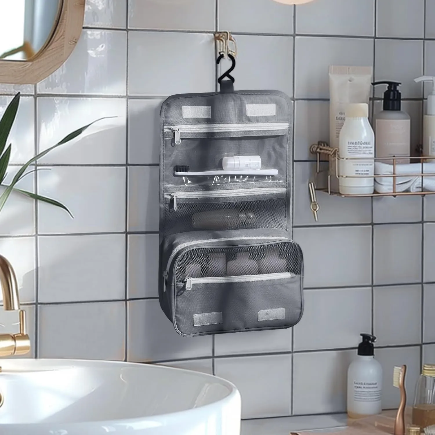 Packing Cubes for Travel 9 Set, Luggage Organizer Bags Travel Bags Organizer for Luggage, Travel Packing Organizers for Clothes Shoes Toiletries Data Cable.(Grey)